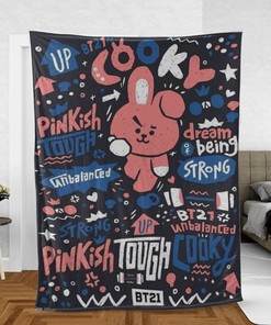 Jungkook BTS Fan Art Cartoon Chibi Quilt Blanket: The Perfect Gift for Jungkook Fans