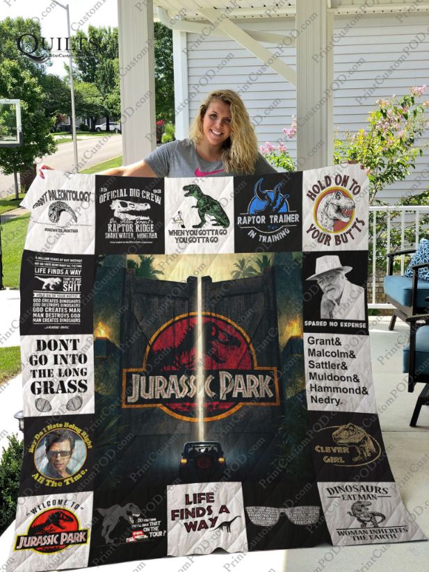 Jurassic Park For Fans Ver Collection Collected Quilt Bedding Set for Dinosaur Enthusiasts