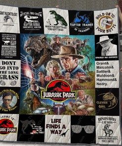 Jurassic Park Quilt Blanket - Iconic Movie Tribute Bedding