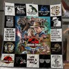 Jurassic Park T-Shirt Quilt Bedding Set for Dino Enthusiasts