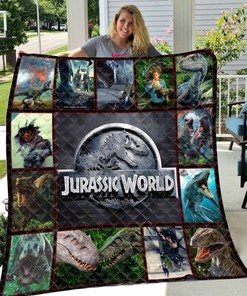 Jurassic World Quilt Blanket for Fans of the Jurassic Park Franchise