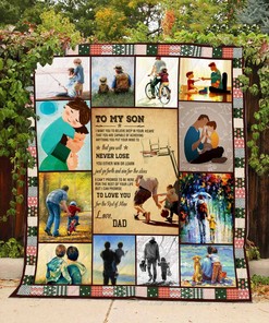 Just Go Forth Personalized Quilt Blanket - Best Gift for Dad to Son