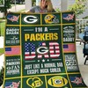 Just Like A Normal Dad Except Much Cooler Green Bay Packers Quilt Bedding Set for Sports Fans