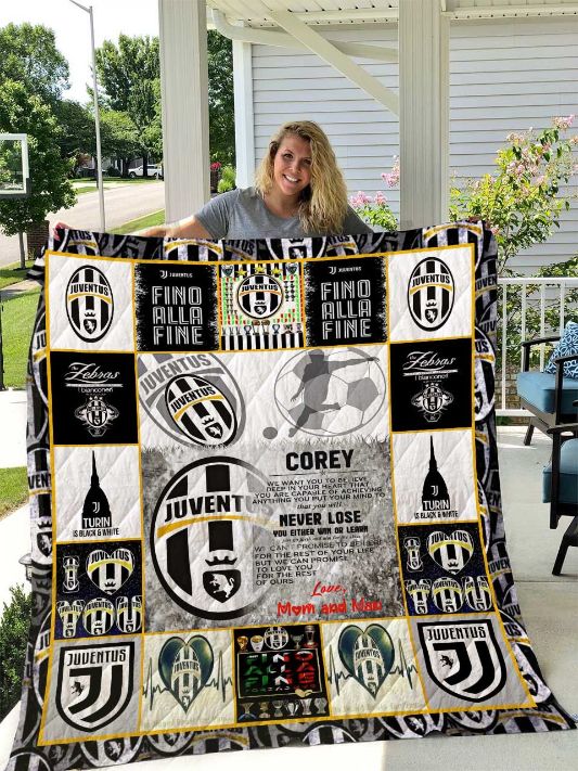 Juventus F.C. Corey Quilt Blanket - Perfect for Soccer Fans