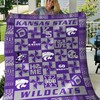 K-State NCAA Kansas State Wildcats Collection Quilt Blanket for Fans