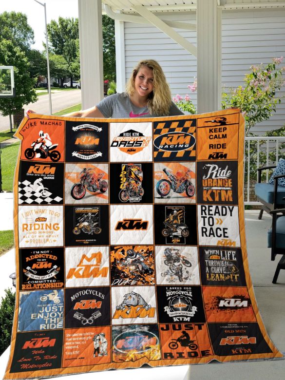 KTM Motocycles Quilt Bedding Set for Fans