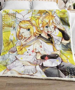 Kagamine Rin And Len Blanket - Vocaloid Fans Will Enjoy this Kagamine Rin and Len Quilt Bedding Set