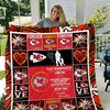 Kansas City Chiefs Fan Quilt Bedding Set for Granddaughter from Grandpa- Family Gift