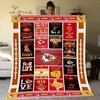Kansas City Chiefs Logos Quilt Blanket for NFL Fans
