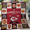 Kansas City Chiefs fans, add this collected collection quilt blanket to your room decor