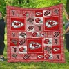 Kansas City Reddy Chiefs: Quilt Bedding Set with Fleece Blanket for Chiefs Fans