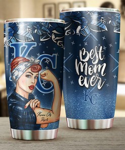 Kansas City Royals MLB Tumbler - Strong Best Mom Ever Personalized Gift for Baseball-loving Moms