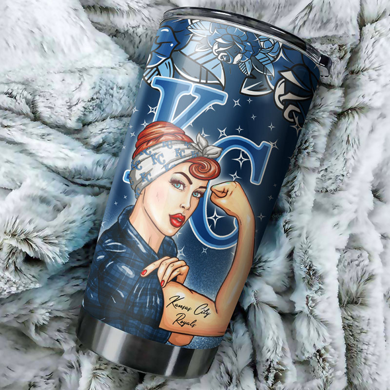 Kansas City Royals MLB Tumbler - Strong Best Mom Ever Personalized Gift for Baseball-loving Moms - Image 2