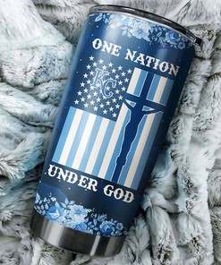 Kansas City Royals MLB Tumbler with One Nation Under God Design for Baseball Fans and MLB Logo
