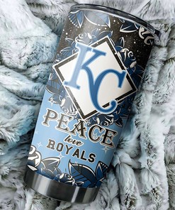Kansas City Royals MLB Tumbler with Peace Love Design for Baseball Fans