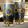 Kansas City Royals MLB Tumbler with Sunflower Design