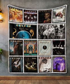 Kansas Collected Album Covers Quilt Bedding Set for Music Lovers