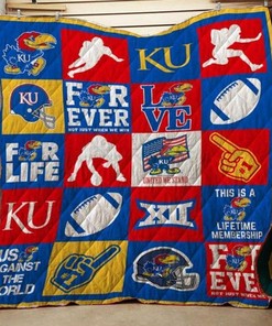 Kansas Jayhawks NCAA Great Quilt Blanket for Fans