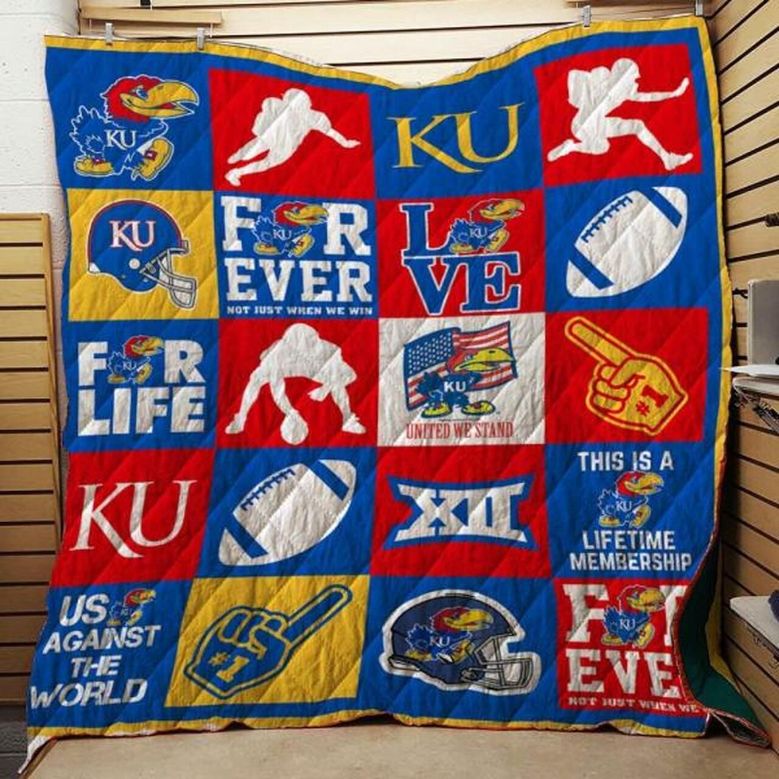 Kansas Jayhawks NCAA Great Quilt Blanket for Fans