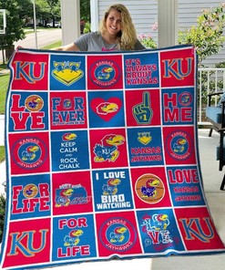 Kansas Jayhawks Quilt Blanket B100608 - Kansas Jayhawks Sports Team Quilt Bedding Set