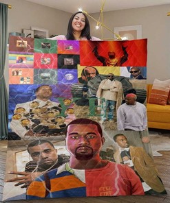 Kanye West Album Collage Duvet Quilt Bedding Set for Music Lovers