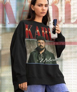 Karl Urban Retro 90s Hoodie | Movie and TV Show Actor Sweatshirt | Movie Fans Gifts for Karl Urban Fans.
