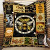 Keep Calm And Love Bees Perfect Gifts For Bee Lover Quilt Blanket with Quotes, Cute Bed Set