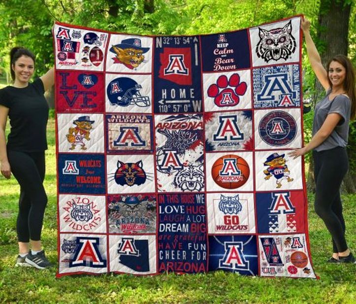 Keep Calm Ncaa Arizona Wildcats Combined Combine Quilt Bedding Set
