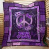 Keep Calm and Love Purple: Hippie Quilt Blanket for Fans
