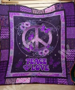 Keep Calm and Love Purple: Hippie Quilt Blanket for Fans