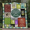 Keep Calm and Play Tennis Quilt Blanket with Inspirational Quote and Comfortable Material