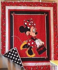 Keep It Cute With Cute Minnie Fabric Quilt Blanket