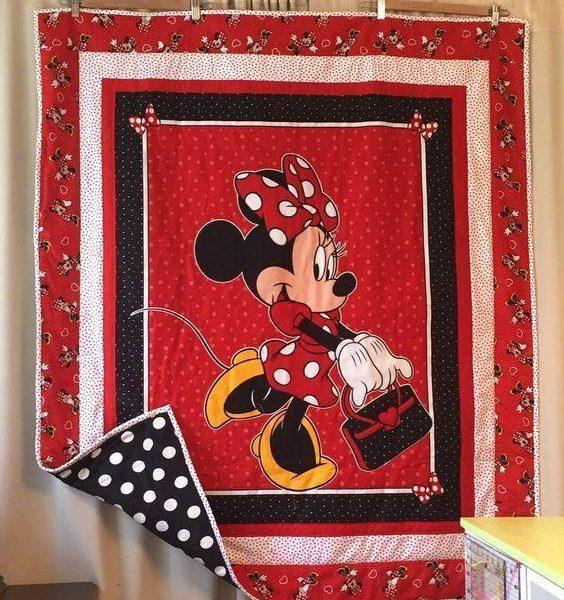 Keep It Cute With Cute Minnie Fabric Quilt Blanket
