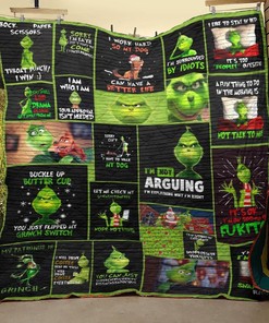 Keep It Green With Grinch 2018 Best Memes Images And Quotes Quilt Blanket