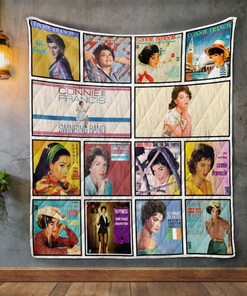 Keep Warm with Connie Francis Album Quilt Blanket