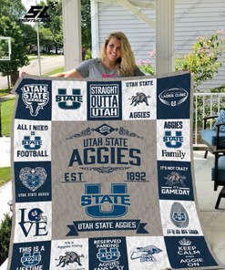 Keep Yourself Warm with EST 1892 Utah State Aggies Quilt Blanket