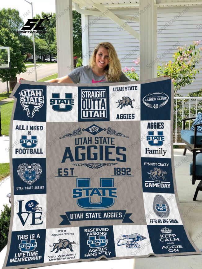 Keep Yourself Warm with EST 1892 Utah State Aggies Quilt Blanket