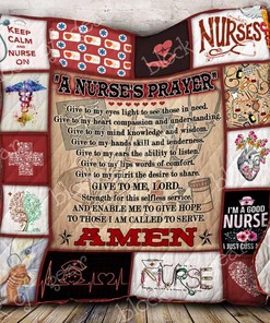 Keep a Nurse's Prayer close with P247 Quilt Bedding Set