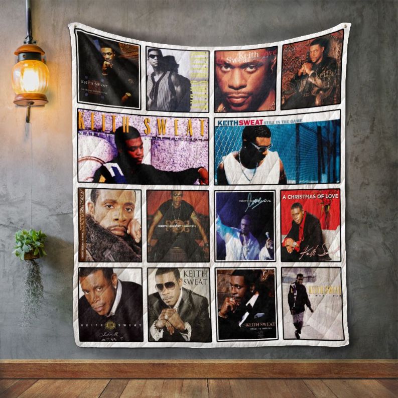 Keith Sweat Album Covers Quilt Blanket - Fans of Keith Sweat will love this quilt blanket featuring his album covers.