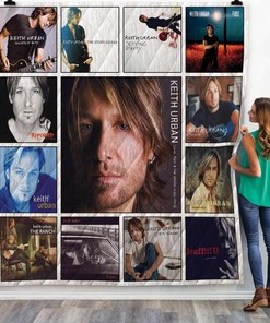 Keith Urban Albums Quilt Blanket 02, Cozy Bed Set for Country Music Lovers
