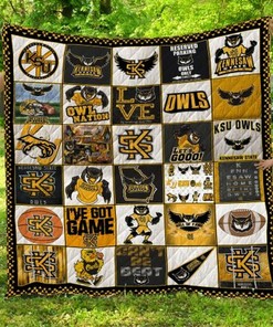 Kennesaw State Owls Collected NCAA Quilt Bedding Set for Owls Fans