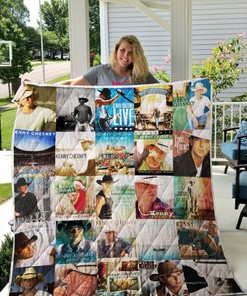 Kenny Chessne Collected Quilt Blanket - American Country Music Tribute