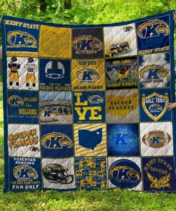 Kent State Golden Flashes Collection Collected NCAA Quilt Blanket - Keep Warm with Flash Pride
