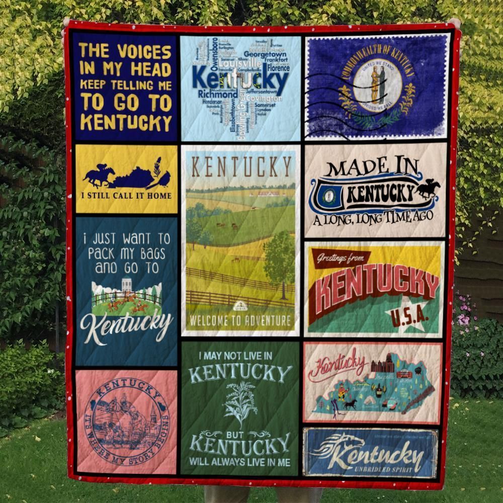 Kentucky Welcome To Adventure Personalized Quilt Blanket for Kentucky Enthusiasts