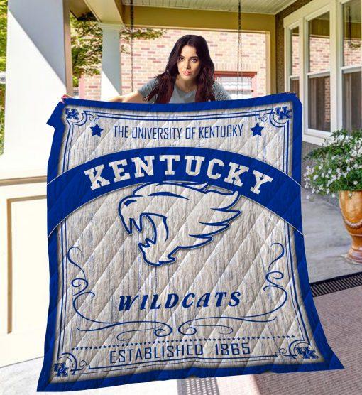 Kentucky Wildcats EST 1865 Quilt Blanket - Show your school spirit with this Quilt Bedding Set