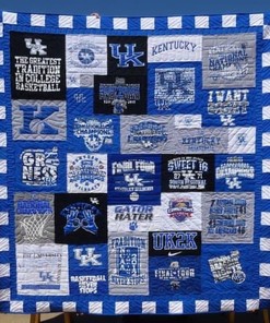 Kentucky Wildcats Logos Quilt Bedding Set