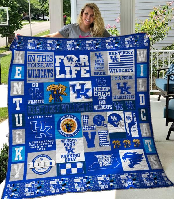 Kentucky Wildcats Quilt Blanket Set - DUP2