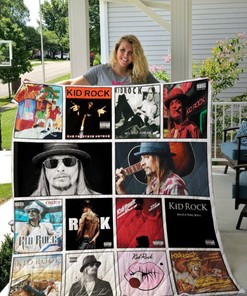 Kid Rock Albums Music Quilt Bedding Set for Hip Hop Rock Fans