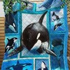Killer Whale Orca Quilt Bedding Set - Dive into the deep blue sea with this Killer Whale Orca quilt bedding set
