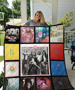 King Crimson Studio Albums Collection Quilt Blanket, Ideal for Progressive Rock Enthusiasts